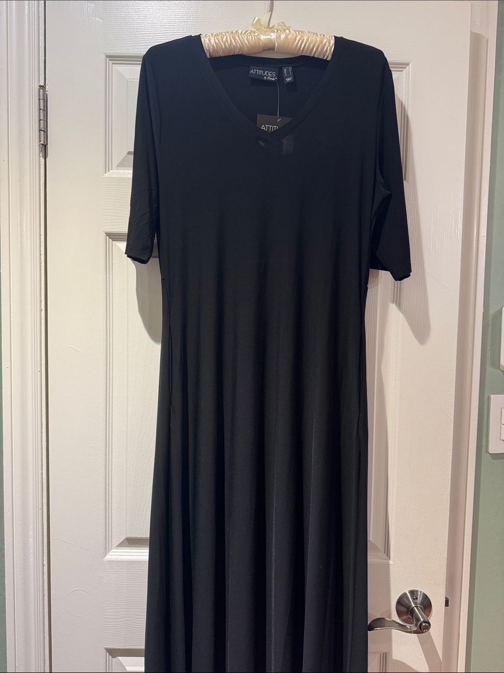Attitudes by Renee Black V-Neck Maxi Dress